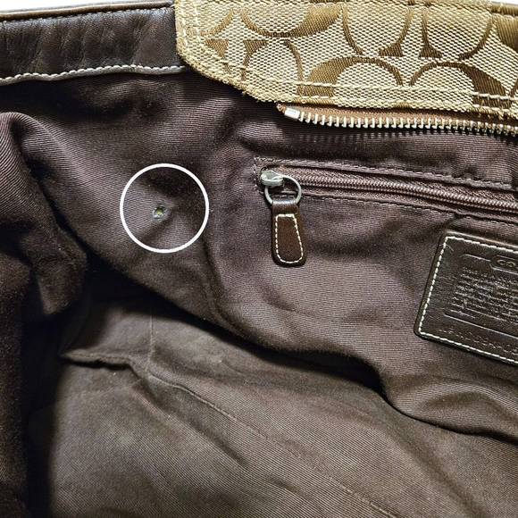 Coach 05079 Brown Soho Signature Jacquard Leather Satchel Purse Shoulder Bag Y2K - Picture 7 of 16